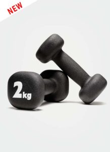 Q dumbbell 2kg Black new neoprene